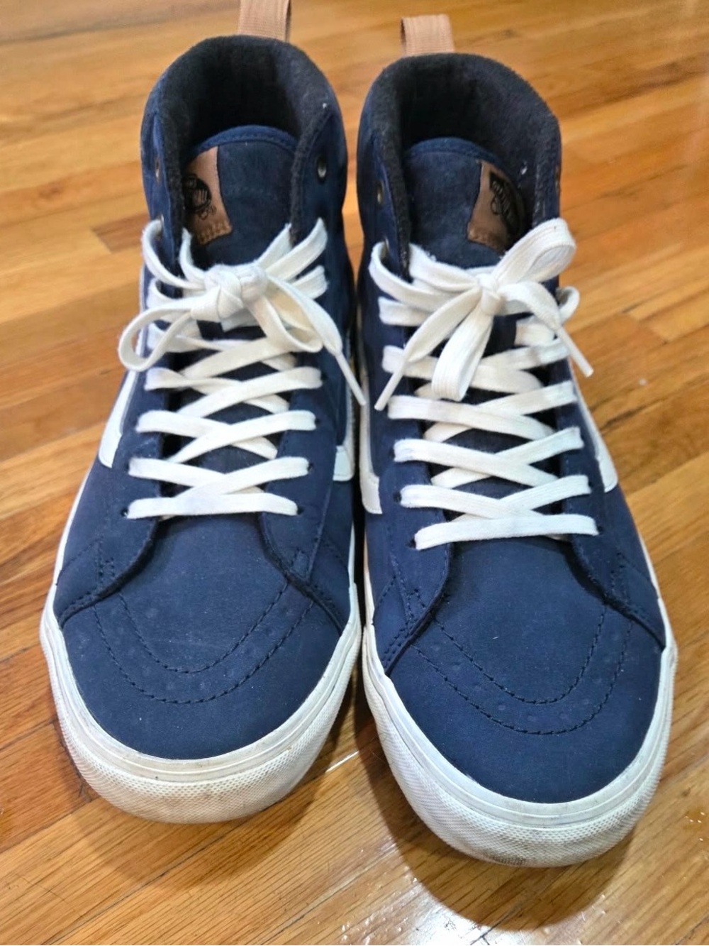Vans Sk8-Hi MTE-1 Dress Blues Navy Suede All-Weather Winter Shoes Men's Size 13